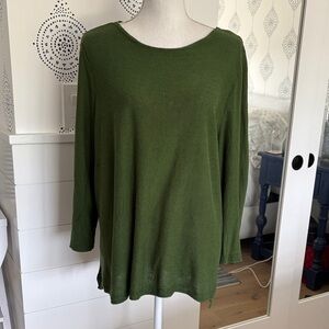 J. Jill Forest Green Long Sleeve Sweater